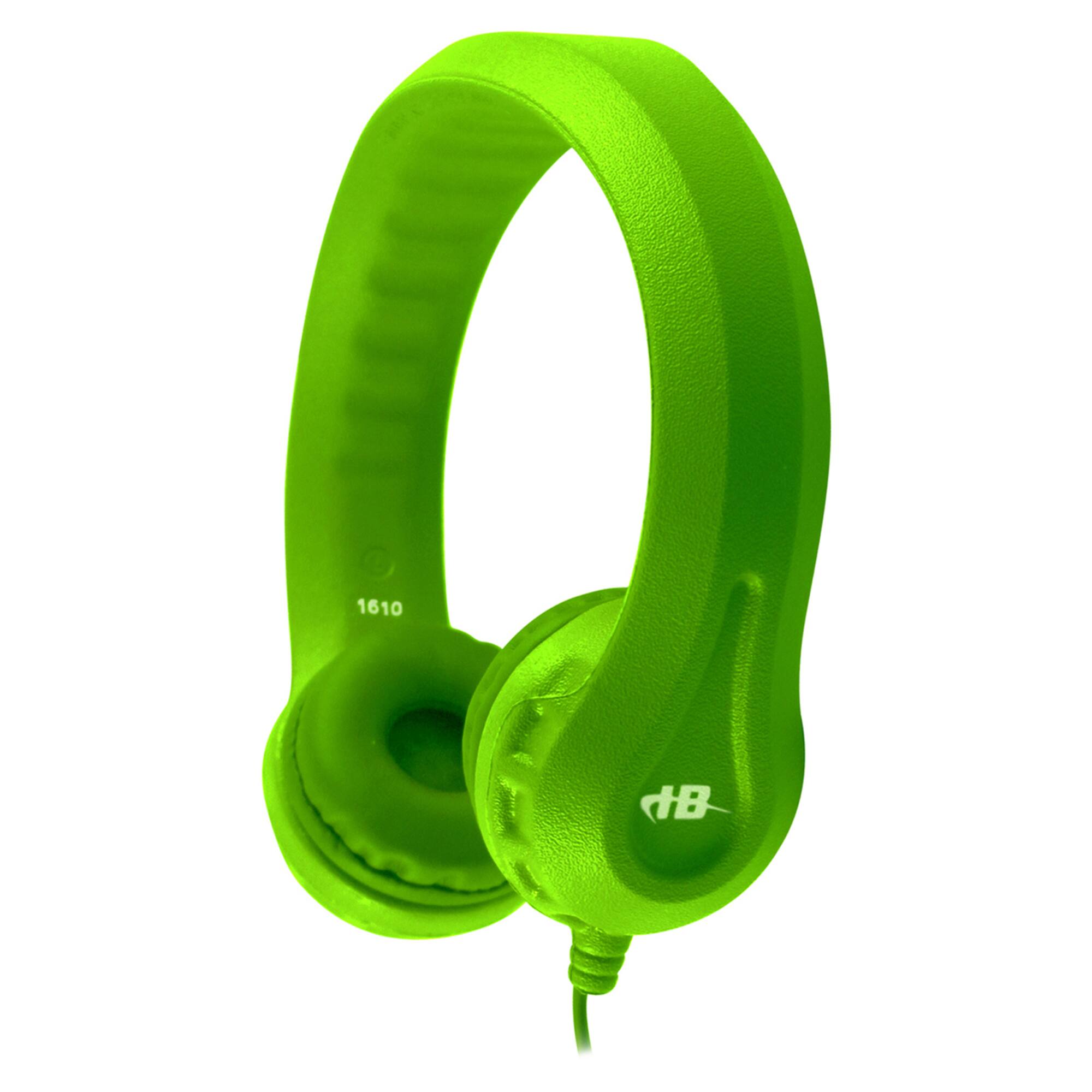 HamiltonBuhl® Flex-Phones™ Green Indestructible Foam Headphones